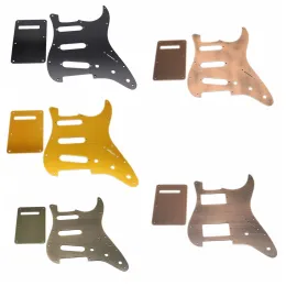 Accessories 1set Guitar Pickguard Metal SSS/HH Pickguard & Back Plate Tremolo Cavity Cover for ST Guitar