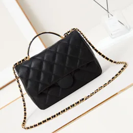 9A Designer Bag Vintage Black and Gold Cowhide Skórzowa torebka z plisami pamiątkowymi edycji z łańcuchami do uchwytu idealnego do zużycia ręki lub crossbody