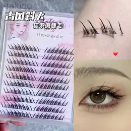 False Eyelashes Mixed fluffy single cluster eyelashes personal fake eyelashes extended segmented natural mink fox eyelash makeup wholesale d240508