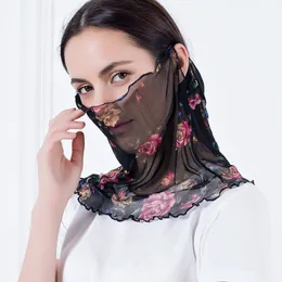 Summer thin silk scarf for women with mulberry silk face mask, scarf for women with small silk scarf, sun protection