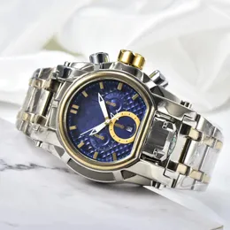 Мужские спортивные Quartz Watch Invicto Reserve Bolt Zeus Смотреть большой проводной циферблат World Time Time Clapp