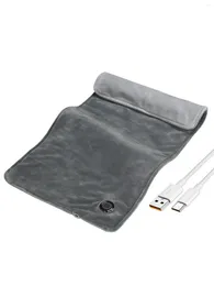 Tappeti cuscinetti di riscaldamento USB 5V per crampi a sollievo del dolore con 3 cuscinetti del corpo a 3 calore Spegnere 23,6 11,8 pollici grigio