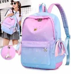 Mochilas Ortopédicas Mochilas Infantis para Meninas Bolsas de Livros Primários Bolsas de Backpack Sac Ecolier Pink J1906144806541