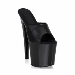 Rncksi 20cm club high heels black platform sandals sexy shoes foreign trade women's shoes large size34-46