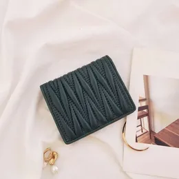 Exklusiv butik bästsäljande plånbok ny 85% fabrikskampanj miao familj äkta läder liten plånbok för kvinnor ny kort student koreansk utgåva söt väska