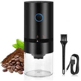 Grinder portabler Coffee Electric Automatic Beans Mill Burr Machine para viagens em casa Recarregável USB 240508