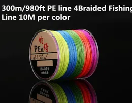 300m980ft PE Line 4BRAIDED FISHING 10M لكل لون متعدد الألوان 10100 رطل لأداء الهغري بالمياه المالحة عالية الجودة 4929501