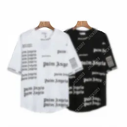 Palm PA 24SS Yaz Mektubu Baskı Logosu Tişört Boyfriend Hediye Gevşek Büyük Boy Hip Hop Unisex Kısa Kollu Aşıklar Stil Tees Angels 2027 Bar