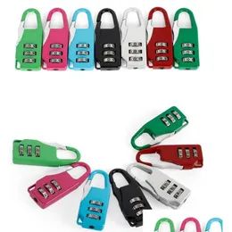 Door Locks 3 Digit Number Combination Keyed Padlocks Password Lock Zinc Alloy Security Suitcase Lage Cupboard Cabinet Mini Locker Padl Dhmat