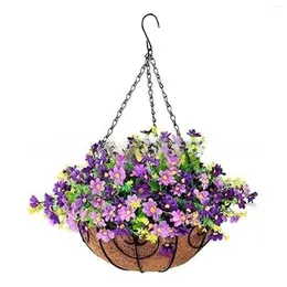 Dekorativa blommor veranda med pensionat bröllopskontor Heminredning Diy Craft Party Yard Artificial Hanging Basket Inhoor Outdoor Garden