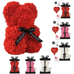 Regala l'Ocean Shipping Wholesale 25 cm di Eterno Flower Rose Bear al più amato San Valentino