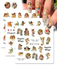 Angel Nail Art Stickers Virgin Mary Cupid Su Transferi Çıkarmaları Kaydırmalar Cennet Tasarım Dövme Aksesuarları Manikür Chstz1111411212575579