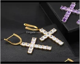 Karot Luksusowy projektant biżuterii Kolczyki Hip Hop Jewlery Mężczyźni Układki lodowe Diamond Hoop Orecchini Firmati des2242422