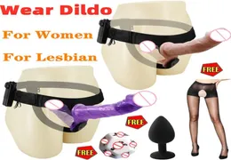 Strapon Multippeed Big Double Dildo Vagina Vagina Vibrators для лесбийского пениса с ремнем жгута.