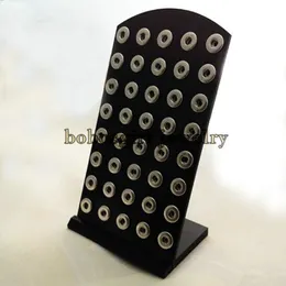 Toptan-Z08 Snap Button Jewelry için Siyah Acylic Ekran 12mm Snap 290'lara Uygun