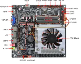 I5-12450H المتكامل اللوحة الأم ITX Machine التحكم الصناعي اللوحة الأم على متن CPU17 -17 سم