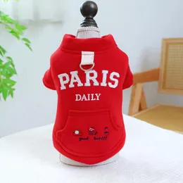 Hundekleidung Kleidung Accessoires Paris dicker Hoodie -Mantel für kleine/mittlere Chihuahua Herbstpelpen Katze Haustier Süßes Kostümversorgungsjacke