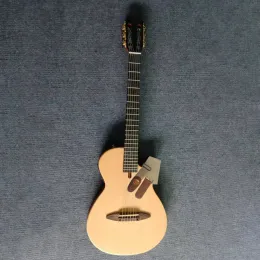 Guitar Solid Spruce Wood Top 39 Inch Silent Classical Guitar Thin Body Cutaway Design Electric Class Guitar