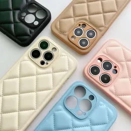 جلد صلب مناسب لـ iPhone 15 Diamond Grid أسفل سترة 14 Promax Apple 13 Pro Phone Case 11 حزمة كاملة