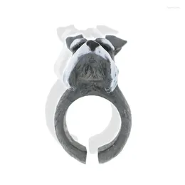 Rings Cluster Fashion Cute Grey Dog Dichiarazione di gioielli stereoscopici adorabili animali da dito 3D per donne cartone animato Anneaux