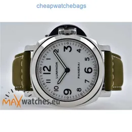 Lyxiga armbandsur Panerei Submersible Watches Mechanical Watch Chronograph Panerei Luminors Marina Base Pam00010b White Dial Tritium Vintage Tyyj