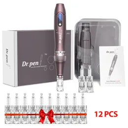 Origniale A10 Dr Pen Roller a microneedle con cartuccia da 14 pcs Ago Derma wireless Derma Auto Pen Micro Needli Maglie per la cura della pelle