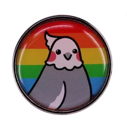 Rainbow Cockatiel Pin broche LGBT PRIDE PARROT BLATE S002