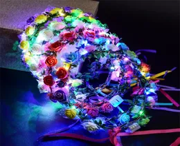 New Style LED Flower Wreath Wedding Dress Hair Garland Bridal Bridesmaid Floral Crown Hawaii Seaside Holiday Decor Accessories 3jt8421976