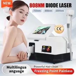 Novo Diodo Portátil Diodo Laser de congelamento Máquina de remoção de cabelo Professional Profissional de 3 comprimento de onda