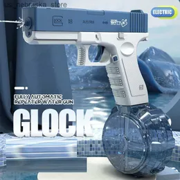 Sand Play Water Fun Gun Toys Electric Glock Pistol Shooting Toy Full Automatic Summer Beach For Kids Children Boys Girls Adults 230818 Q240408