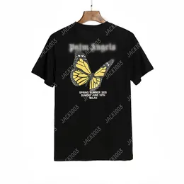 Palm Pa 24SSs Summer Letter Butterfly Printing Logo T Shirt Freund Geschenk loser übergroßer Hip Hop Unisex Kurzarm Liebhaber Stil Tees Engel 688 Vyx