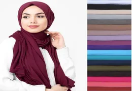 Jersey elicho maxi hijab shawl de shawl longo de xale moxi shawl de cabeça muçulmana embrulhar cores simples 80cm x 180cm18288403