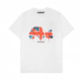 Palm 24ss Yaz Mektubu Baskı kırılmış kesilmiş bayrak ayı logo tişörtlü erkek arkadaş hediye gevşek büyük boylu hip hop unisex kısa kollu sevenler stil tees angels 2208 hdh