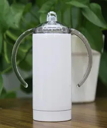 12 унций прямой сублимации Sippy Cup Cup Tumbler Swinkbler для детского дуаллера тепловой изолированной бутылки с молоком с ручками 2674701