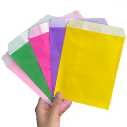 Geschenkverpackung 25/50/100 PCs Farbe Kraftpapier Süßigkeiten Taschen Snack Lebensmittelsicherheit Geburtshilfe Verpackung Gast