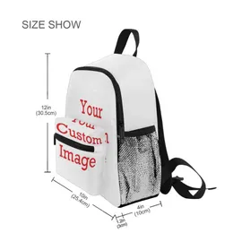 Mochilas Alaza Personalize seu nome Imagem Crianças Backpack Cartoon Crianças Bolsas Escolares Backparten Backpack Kids Sacos de presente