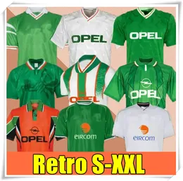 أيرلندا Retro Soccer Jersey 1990 1992 1996 1997 Home Classic Vintage Irish McGrath Duff Keane 2002 1994 Houghton Staunton McAteer Football Shirt Home Green Away 1988