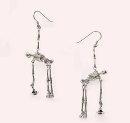 Punk -Skelettknochen Gothic bewegende Teil gruselige Drop -Ohrringe Vintage Skeleton Schädel Dangle Ohrringe für Frauen Juwelierparty Geschenke H5670983