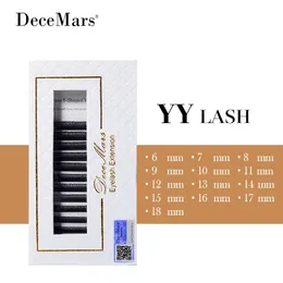 Decemars yy eyelash extesnion 6mm18mm طول أسود 240423