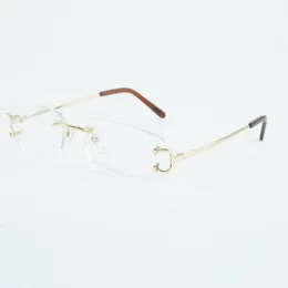 VENDA DIRETA NOVAS Lentes transparentes de metal Ultra Metal da moda 4193826 Garra de metal casual em forma de meta