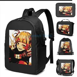 Backpack Funny Graphic Print Toga Himiko(4) USB Charge Men School Bags Women Bag Travel Laptop