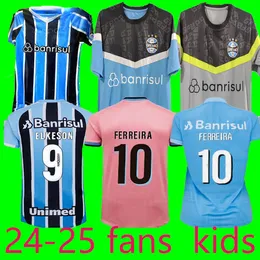 24 25 Gremio Mineiro Home Paulista Futbol Formaları 2024 2025 Suarez Gilchmei Johnath Miller Luan Marlone Erkekler Futbol Gömlek 666