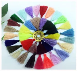 82colors 500pcslot 3cm cotton tassel diy 보석 만들기를위한 작은 술집 귀걸이 펜던트 새틴 6455192