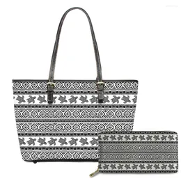 Shoulder Bags KUILIU Fashion Women Party Luxury Handbag And Wallet African Traditional Pattern Printing Casual Beach Large Capacity Bolsa