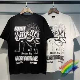 Herr t-shirts svart vit vertabrae 18:00 t-shirt män kvinnor kausal överdimensionerad sommarstil t toppar t-shirt t240508