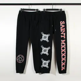 2024 Designer Men byxor flare Sweatpants Saint Pant Michaels byxor kvinnor man streetwear kläder svart lila blå aprikos herr bomull mode byxor lös byxa