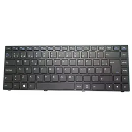 Teclado de retroilumação de laptop para Clevo P640 MP-13C26EEJ4303 MP-13C26E0J4307 6-80-N2300-160-1 Espanha SP Black Frame Black Blic