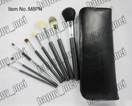 Factory Direct DHL Nuovi pennelli per il trucco MC 8 pezzi Brush SetSleather Pouch con Numeraed1455222