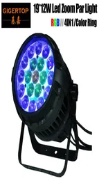 19X12W RGBW 4in1 LED ZOOM PAR LIGHT 1050 Derece Işın Ayarlanabilir Osram lambası Yüksek Güç Renk Bireysel Kontrol2449472