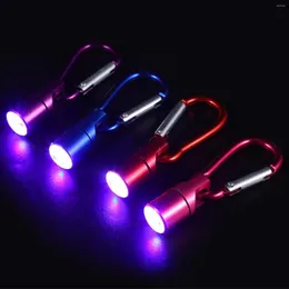 Dog Collars 4Pc Portable Aluminum Pet Cat Puppy LED Flashing Blinker Light Safety Collar Tag (Red Blue Purple Pink)